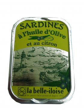 SARDINES A L'HUILE D'OLIVE ET AU CITRON 1/6 115g La Belle Iloise