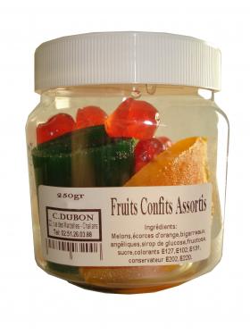 FRUITS CONFITS ASSORTIS ENTIER 250g Marliagues