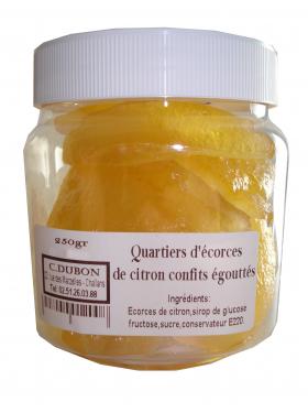 QUARTIERS DE CITRONS CONFITS EGOUTTES 250g Marliagues