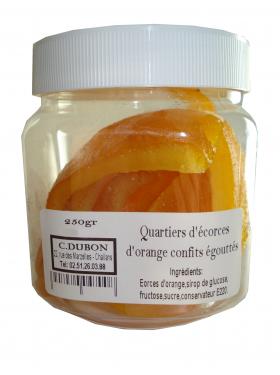 QUARTIERS D'ECORCES D'ORANGES CONFITES 250g Marliagues