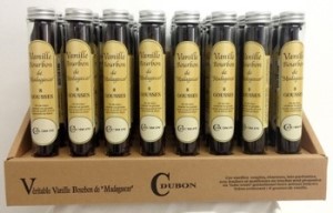Présentoir de 48 tubes de vanilles gousses - CDUBON - epicerie en Vendée