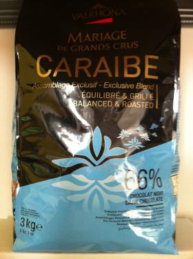 CARAIBE 66% MARIAGE DE GRANDS CRUS (fèves) 3 kilos Valrhona