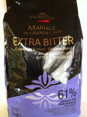 EXTRA BITTER 61% MARIAGE DE GRANDS CRUS 3kg (Fèves) Valrhona