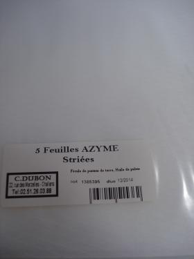 FEUILLES AZYMES STRIEES x5