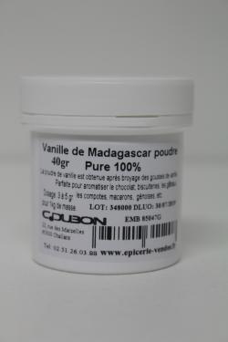 VANILLE POUDRE 40g 100% PURE Bourbon