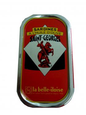 SARDINE HUILE D'OLIVE ST GEORGES 1/10  69g La Belle iloise