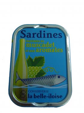 SARDINES MARINEES MUSCADET AROMATES 1/6 115g La Belle lloise