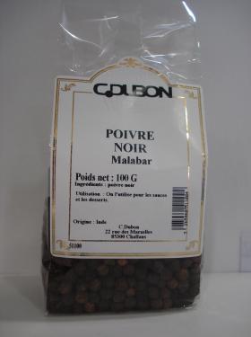 POIVRE MALABAR NOIR 100g