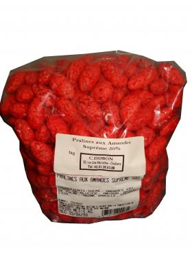 PRALINES ROUGES  AUX AMANDES EXTRA 30% 1kg Dragée de Valence