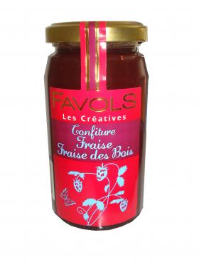 CONFITURE FRAISE-FRAISE DES BOIS 270g Favols